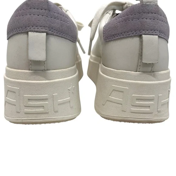 Ash Move S White Leather Chunky Platform Sneaker Lavender Heel Women’s 39 - Picture 9 of 15